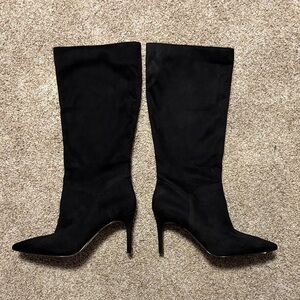 Steve Madden Black Kinga Knee High Boot Stiletto heel Point Toe Size 10 Med